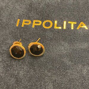 Ippolita 18K Yellow Gold Estate Onyx Stud Earrings